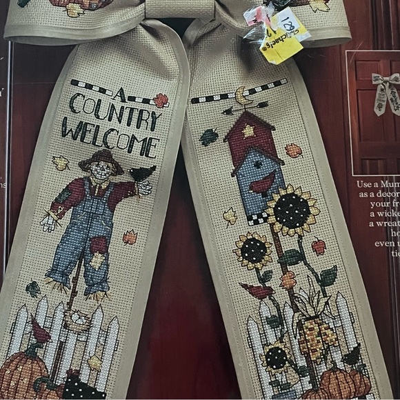 NWT Debbie Mumm Bows A Country Welcome Counted Cross Stitch Kit - Picture 9 of 11